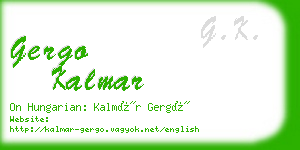 gergo kalmar business card